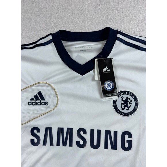 Adidas Chelsea Men's White Navy Large ClimaCool Soccer Jersey - Picture 2 of 16